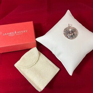 James Avery RETIRED /RARE Sterling Silver Frog On Lily Pad Pendant